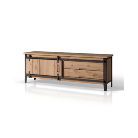 Schumaker 172 Cm Wide 2 Drawer Oak Solid Wood Sideboard