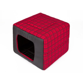 Shelteridge Hooded Dog Bed in Red