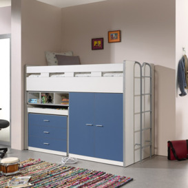 Briggs High Sleeper Bed with Drawers and Shelves