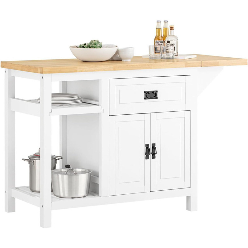 Kitchen island with expandable work surface by Wayfair