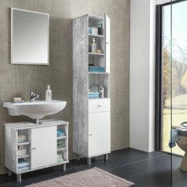 Pedroza 3 Piece Wall Mounted Bathroom Storage Furniture Set with Mirror
