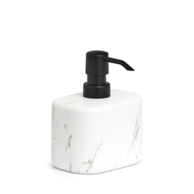 "Knighton Soap dispenser ""Marble"", Ceramic, White"