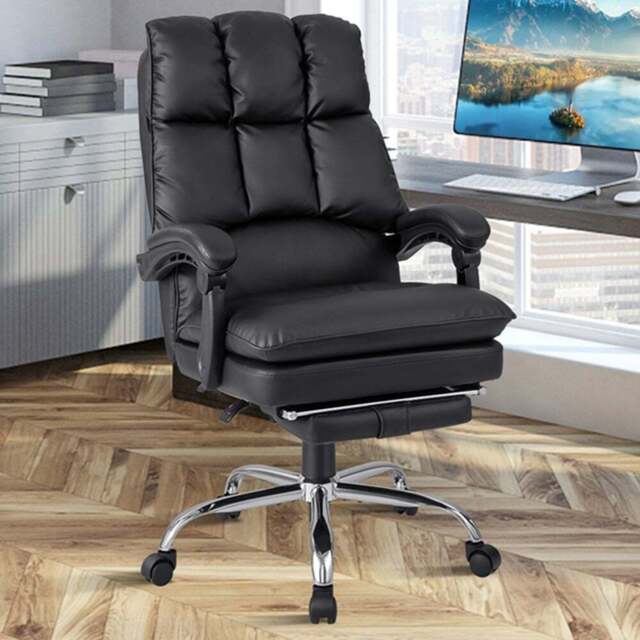 Costway Black Ergonomic Adjustable High Back Rolling Computer Chair ...