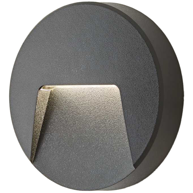 ValueLights Sam Matte Black Circle LED Outdoor Wall Light - Size: 13.5 ...