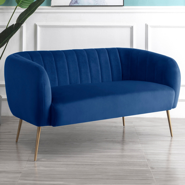 Matilda 2 Seater Dark Blue Velvet Sofa - Artemis Home - Wilko by wilko ...