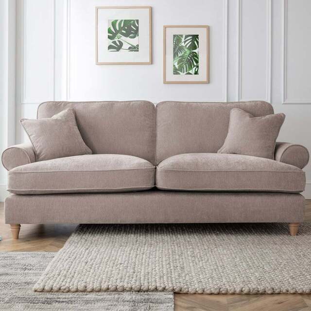 The Victoria 3 Seater Putty Sofa by Wilko | ufurnish.com