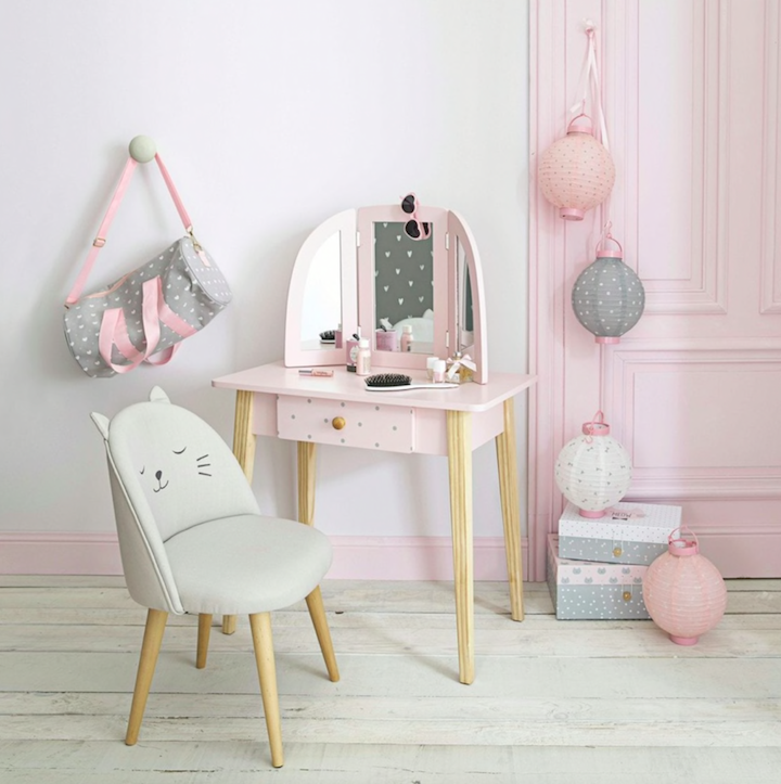 Children's Light Pink 1-Drawer Dressing Table