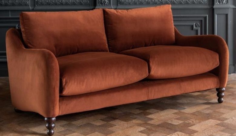Velvet Large 3 Seater Sofa by Rockett St George