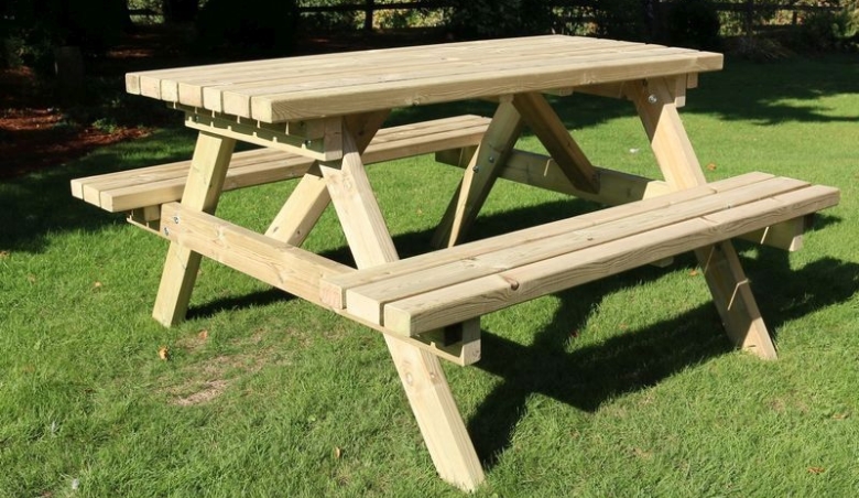 Deluxe Garden Picnic Table by Croft - 8 Seats by Cherry Lane Garden Centres