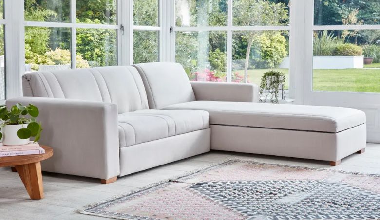 Launceston 3.5 Seater Storage Chaise No Arms Sofa Bed By Darlings of Chelsea