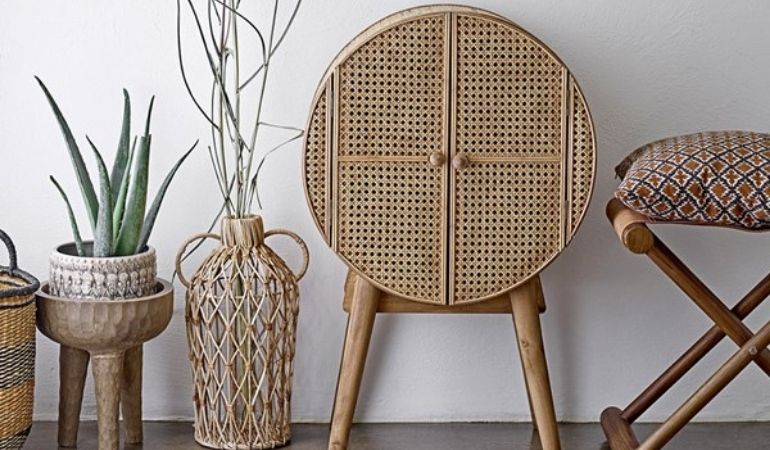 Bloomingville Rattan Otto Cabinet by Cuckooland