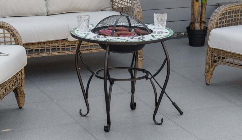 3-in-1 Outdoor Fire Pit Table By Garden Chic
