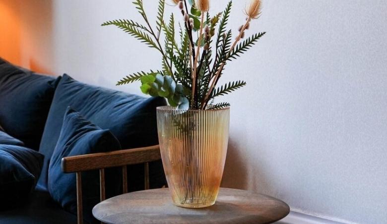 Mocha Ribbed Tall Vase By Wayfair