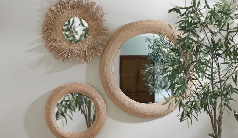 Piedre Natural Rattan Round Mirror By Choice Furniture Superstore
