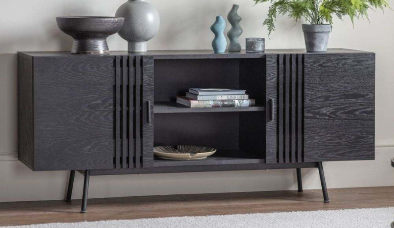 Hatfield Black Oak Sideboard By Choice Furniture Superstore