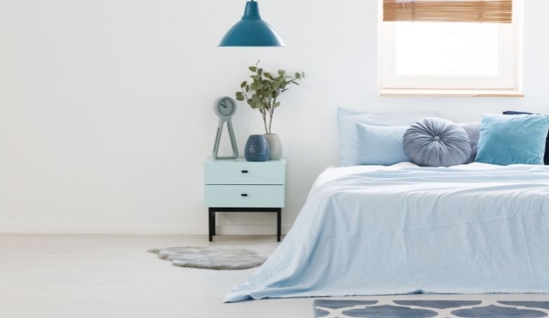 Mood boosting blue bed