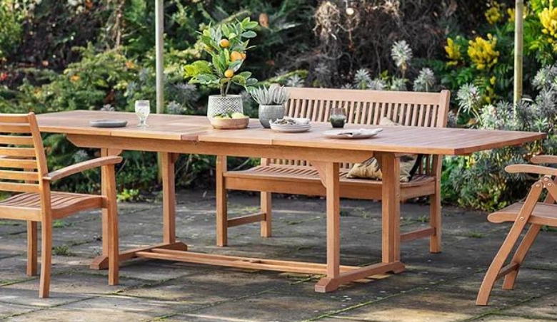 Gallery Direct Marconi Wood Garden Extending Dining Table, Natural by John Lewis & Partners