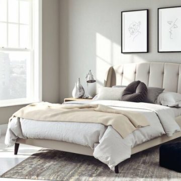 Avery Upholstered Bed Frame by Bensons for Beds via ufurnish.com