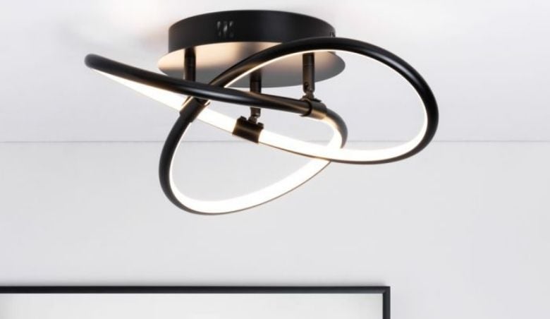 Eero Knotted LED Flush Ceiling Light, Satin Black By BHS.jpg