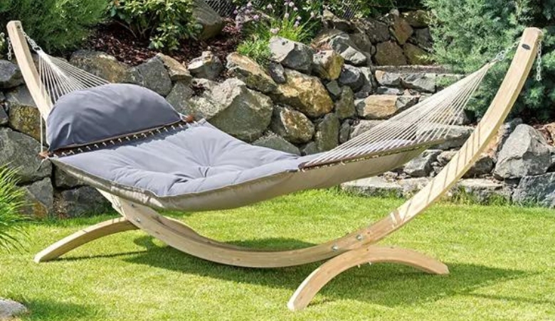 Reversible Hammock Taupe with Detachable Cushion by Cuckooland
