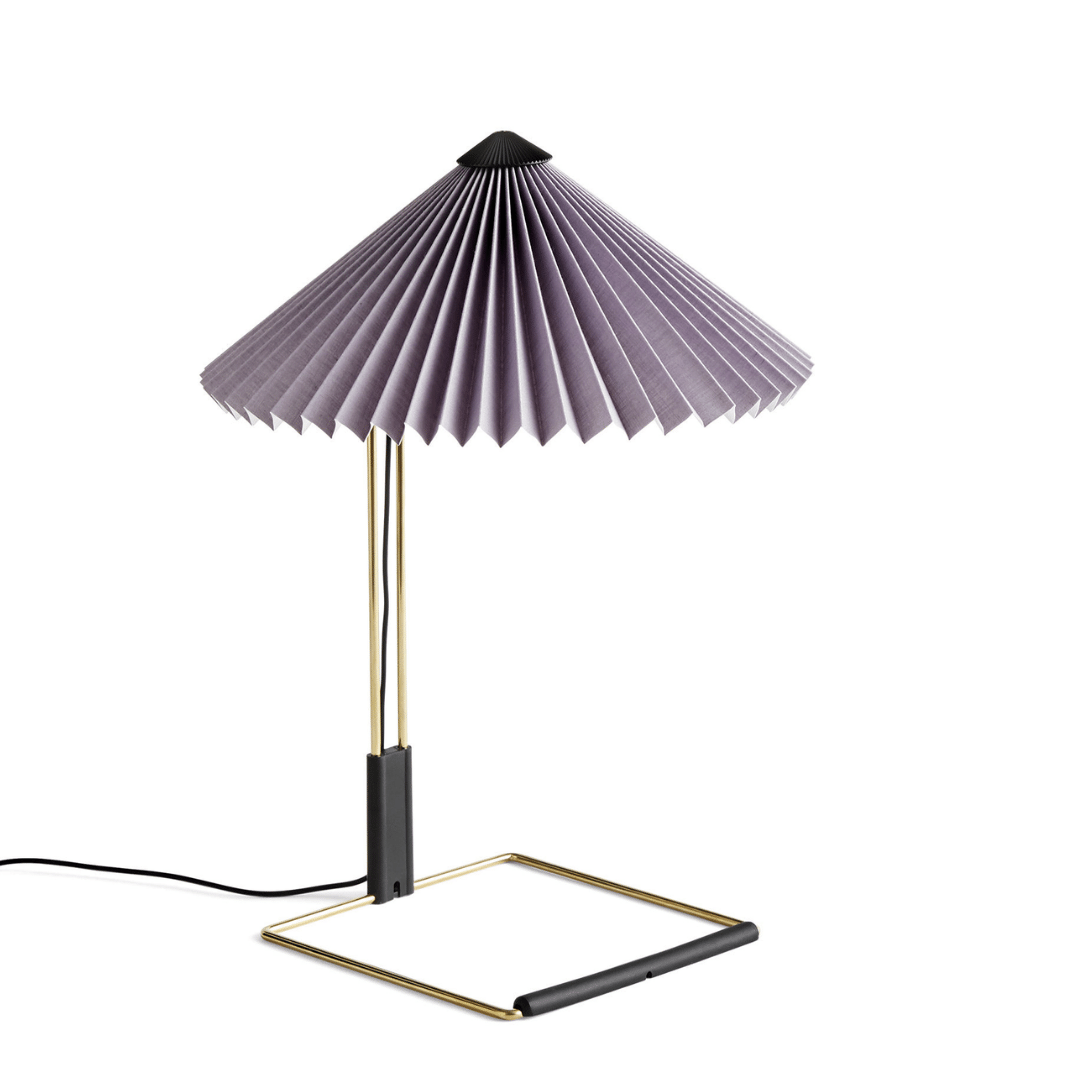 Matin Small Table lamp - / LED - H 38 cm - Fabric & metal by Hay Purple