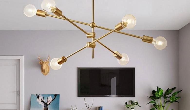 Gold Metal Pendant Light by Homary