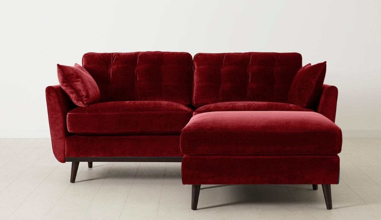 Model 10 2 Seater Right Corner Sofa - Burgundy By Swyft