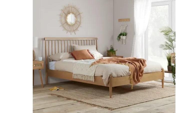 Spindle Bed Light Brown by Dunelm