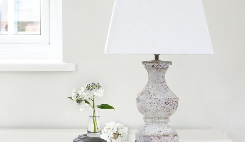 Distressed French Bedside Lamp by French Bedroom