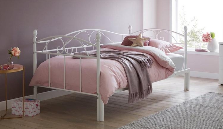 Kylie Metal Bed Frame 3'0 Single White by Dreams
