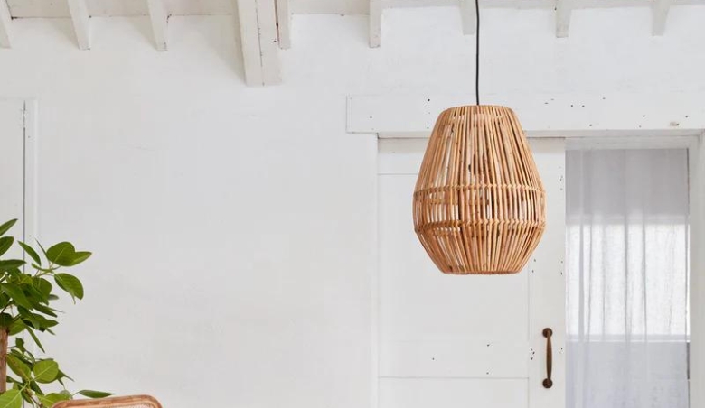 Rattan Pendant Light Natural by French Connection UK