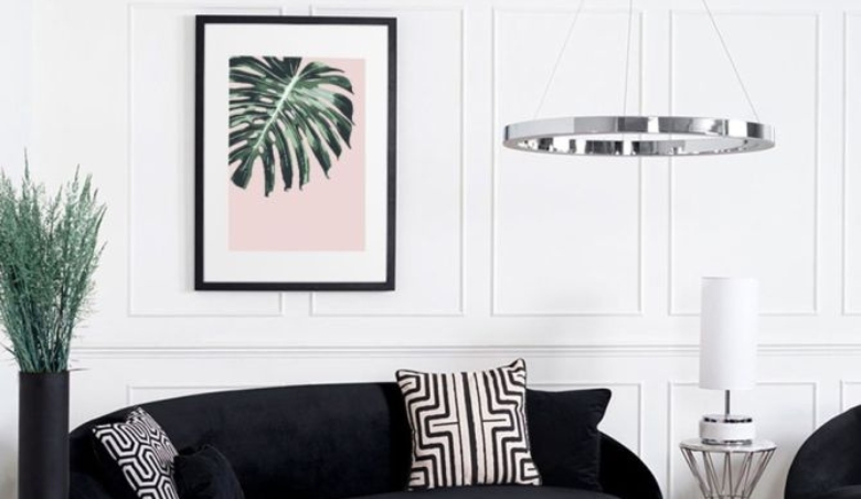 Tropical Blush No.2 Wall Art - Black Frame by My-Furniture