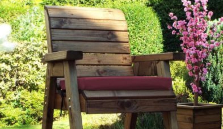 Scandinavian Redwood Natural Garden Rocking Chair by Cherry Lane Garden Centres
