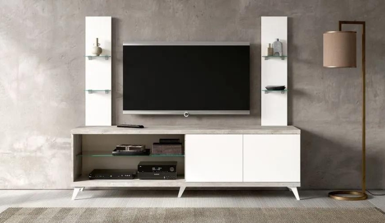 Status Treviso Day Grey Italian DVD Shelves by Choice Furniture Superstore