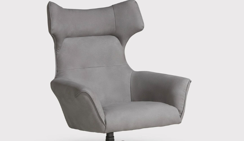 Jax Wing Chair Swivel, Grey by Barker & Stonehouse