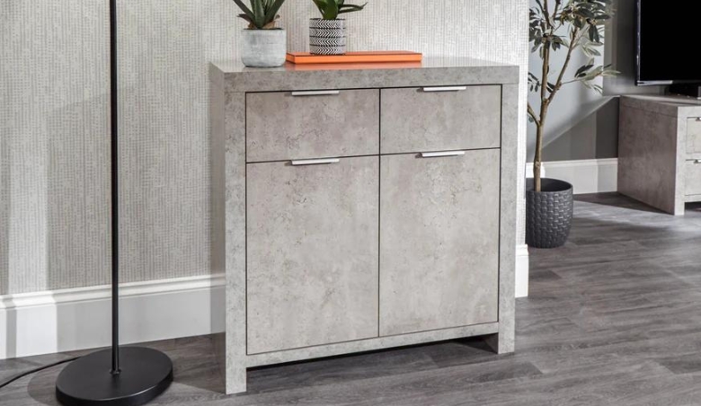 Bloc Compact Sideboard Concrete by Home Detail