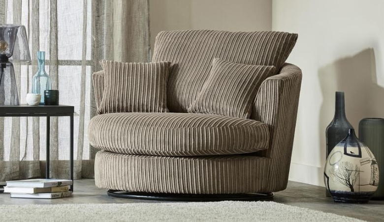 Chicago Fabric Swivel Chair by SCS