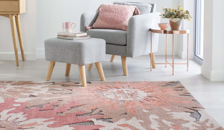 Floral Rug by Dunelm