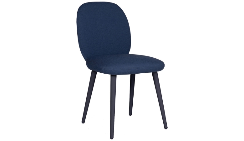 Grato Linen Dining Chair, Blue By Pepper Sq