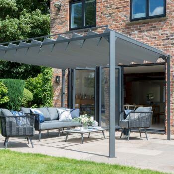 Dunelm 3m x 3m Pandora Leaf Pergola