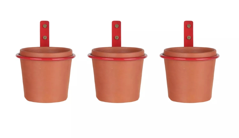 Garden by Sainsbury's Wall Pot Planter with Bracket - Set of 3 By Argos