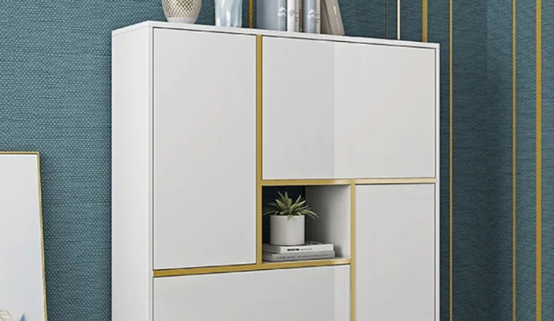 White Modern Shoe Storage Cabinet By Homary