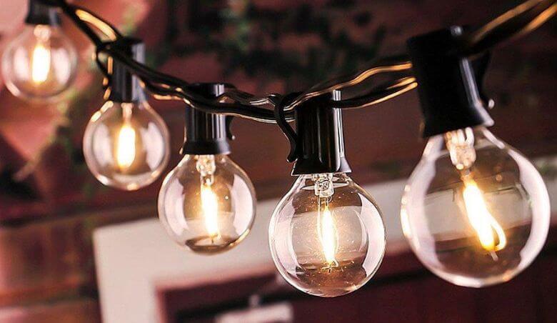 Solar string lights with 25+2 G40 Bulbs - Debenhams