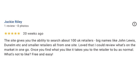 Jackie ufurnish Google Review